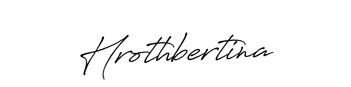 How to make Hrothbertina name signature. Use Antro_Vectra_Bolder style for creating short signs online. This is the latest handwritten sign. Hrothbertina signature style 7 images and pictures png