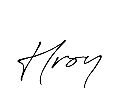Also You can easily find your signature by using the search form. We will create Hroy name handwritten signature images for you free of cost using Antro_Vectra_Bolder sign style. Hroy signature style 7 images and pictures png