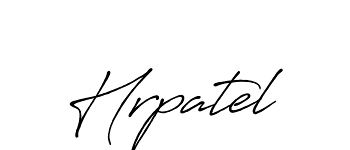 Create a beautiful signature design for name Hrpatel. With this signature (Antro_Vectra_Bolder) fonts, you can make a handwritten signature for free. Hrpatel signature style 7 images and pictures png