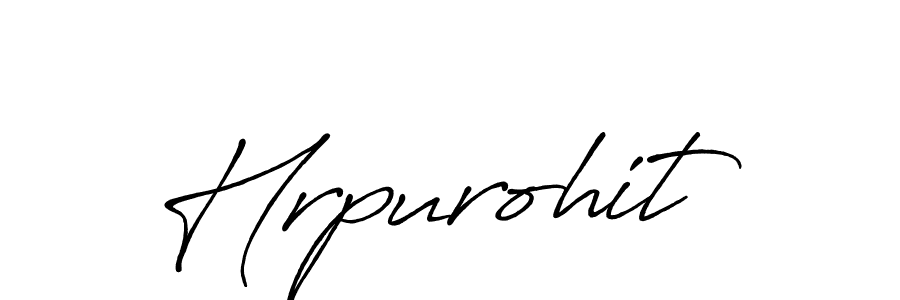 How to make Hrpurohit name signature. Use Antro_Vectra_Bolder style for creating short signs online. This is the latest handwritten sign. Hrpurohit signature style 7 images and pictures png