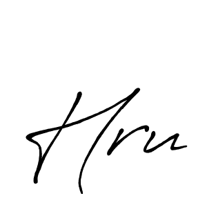 Make a beautiful signature design for name Hru. With this signature (Antro_Vectra_Bolder) style, you can create a handwritten signature for free. Hru signature style 7 images and pictures png