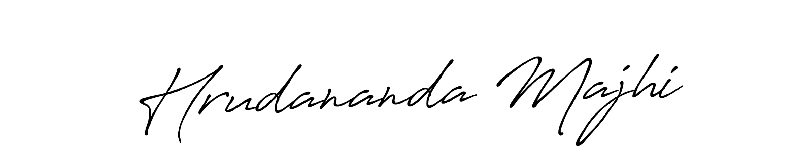 How to make Hrudananda Majhi name signature. Use Antro_Vectra_Bolder style for creating short signs online. This is the latest handwritten sign. Hrudananda Majhi signature style 7 images and pictures png