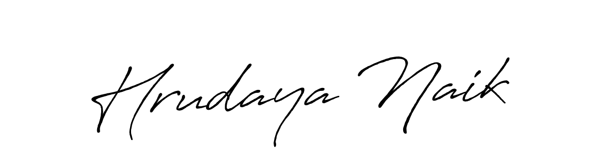 How to make Hrudaya Naik name signature. Use Antro_Vectra_Bolder style for creating short signs online. This is the latest handwritten sign. Hrudaya Naik signature style 7 images and pictures png