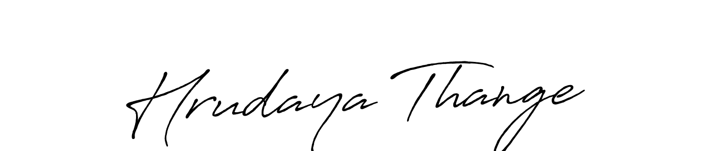 Design your own signature with our free online signature maker. With this signature software, you can create a handwritten (Antro_Vectra_Bolder) signature for name Hrudaya Thange. Hrudaya Thange signature style 7 images and pictures png