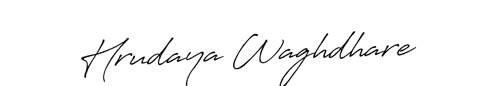 Use a signature maker to create a handwritten signature online. With this signature software, you can design (Antro_Vectra_Bolder) your own signature for name Hrudaya Waghdhare. Hrudaya Waghdhare signature style 7 images and pictures png