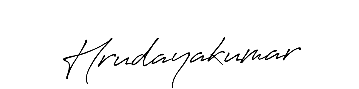 Create a beautiful signature design for name Hrudayakumar. With this signature (Antro_Vectra_Bolder) fonts, you can make a handwritten signature for free. Hrudayakumar signature style 7 images and pictures png