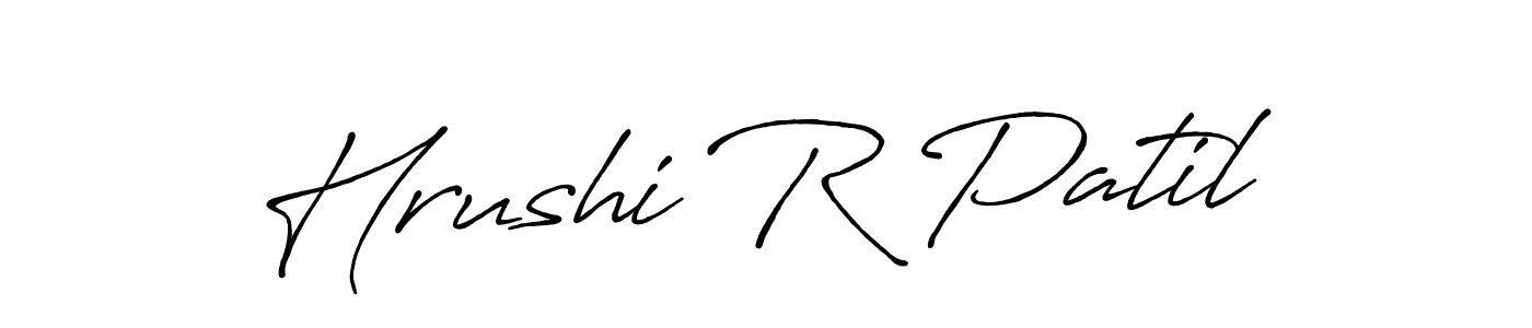 Design your own signature with our free online signature maker. With this signature software, you can create a handwritten (Antro_Vectra_Bolder) signature for name Hrushi R Patil. Hrushi R Patil signature style 7 images and pictures png