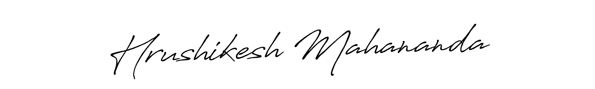 Make a beautiful signature design for name Hrushikesh Mahananda. With this signature (Antro_Vectra_Bolder) style, you can create a handwritten signature for free. Hrushikesh Mahananda signature style 7 images and pictures png