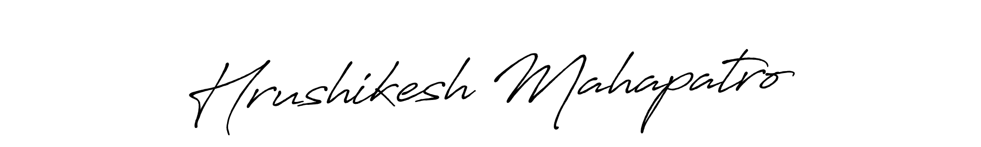 Create a beautiful signature design for name Hrushikesh Mahapatro. With this signature (Antro_Vectra_Bolder) fonts, you can make a handwritten signature for free. Hrushikesh Mahapatro signature style 7 images and pictures png