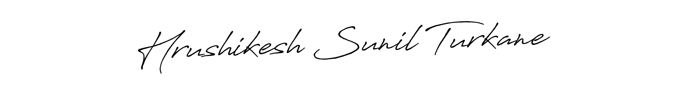 This is the best signature style for the Hrushikesh Sunil Turkane name. Also you like these signature font (Antro_Vectra_Bolder). Mix name signature. Hrushikesh Sunil Turkane signature style 7 images and pictures png