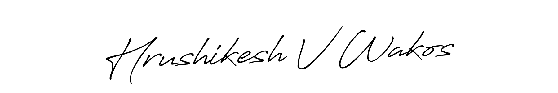 Design your own signature with our free online signature maker. With this signature software, you can create a handwritten (Antro_Vectra_Bolder) signature for name Hrushikesh V Wakos. Hrushikesh V Wakos signature style 7 images and pictures png
