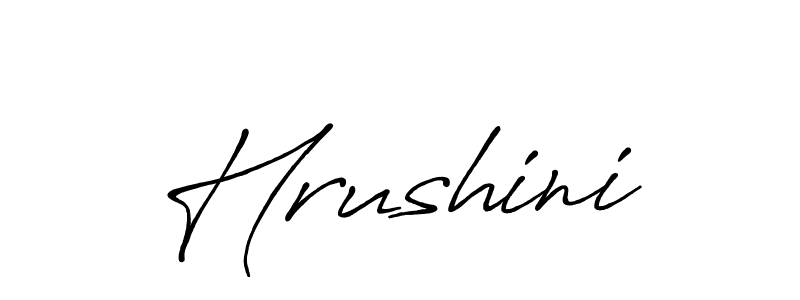 if you are searching for the best signature style for your name Hrushini. so please give up your signature search. here we have designed multiple signature styles  using Antro_Vectra_Bolder. Hrushini signature style 7 images and pictures png