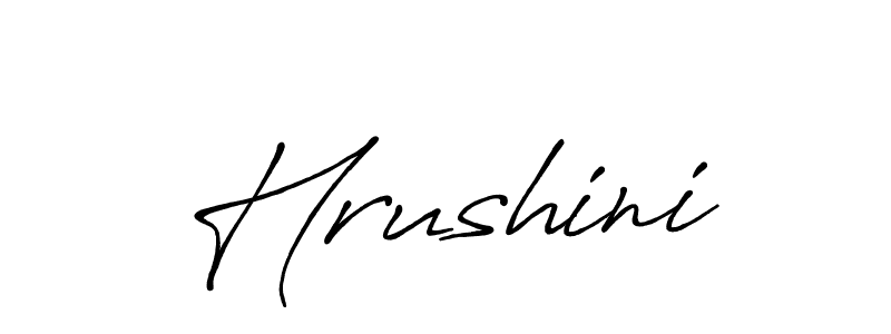 if you are searching for the best signature style for your name Hrushini. so please give up your signature search. here we have designed multiple signature styles  using Antro_Vectra_Bolder. Hrushini signature style 7 images and pictures png