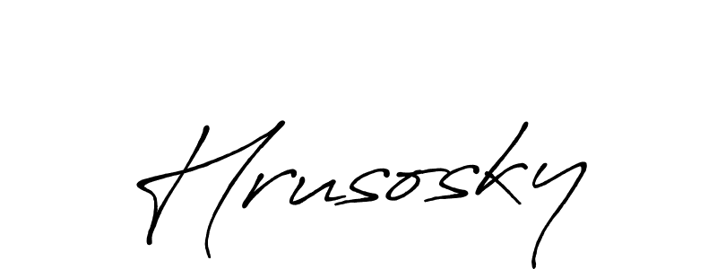 The best way (Antro_Vectra_Bolder) to make a short signature is to pick only two or three words in your name. The name Hrusosky include a total of six letters. For converting this name. Hrusosky signature style 7 images and pictures png