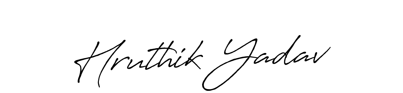 Use a signature maker to create a handwritten signature online. With this signature software, you can design (Antro_Vectra_Bolder) your own signature for name Hruthik Yadav. Hruthik Yadav signature style 7 images and pictures png