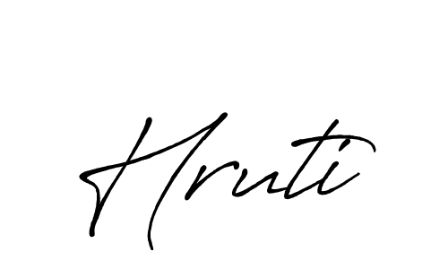 How to make Hruti signature? Antro_Vectra_Bolder is a professional autograph style. Create handwritten signature for Hruti name. Hruti signature style 7 images and pictures png