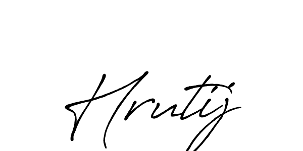 Make a beautiful signature design for name Hrutij. With this signature (Antro_Vectra_Bolder) style, you can create a handwritten signature for free. Hrutij signature style 7 images and pictures png