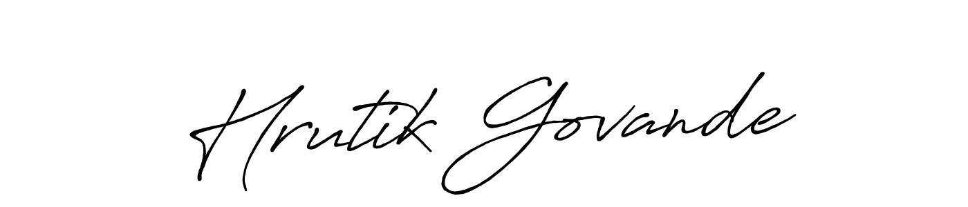 How to Draw Hrutik Govande signature style? Antro_Vectra_Bolder is a latest design signature styles for name Hrutik Govande. Hrutik Govande signature style 7 images and pictures png