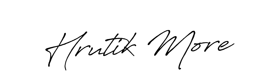 Design your own signature with our free online signature maker. With this signature software, you can create a handwritten (Antro_Vectra_Bolder) signature for name Hrutik More. Hrutik More signature style 7 images and pictures png