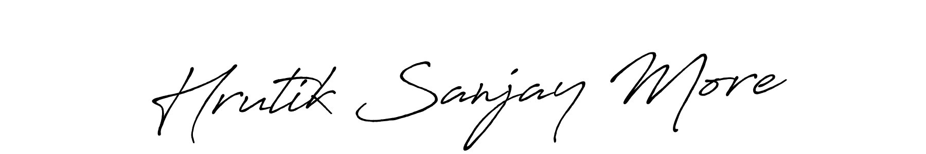 Antro_Vectra_Bolder is a professional signature style that is perfect for those who want to add a touch of class to their signature. It is also a great choice for those who want to make their signature more unique. Get Hrutik Sanjay More name to fancy signature for free. Hrutik Sanjay More signature style 7 images and pictures png