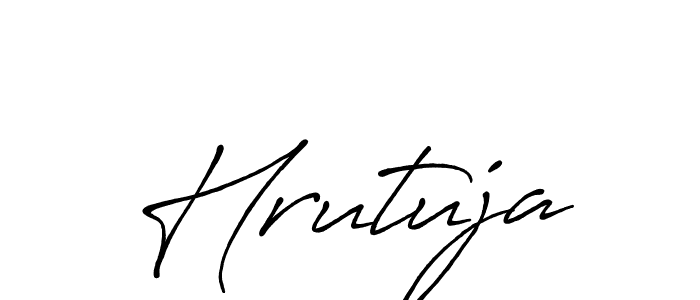 Use a signature maker to create a handwritten signature online. With this signature software, you can design (Antro_Vectra_Bolder) your own signature for name Hrutuja. Hrutuja signature style 7 images and pictures png