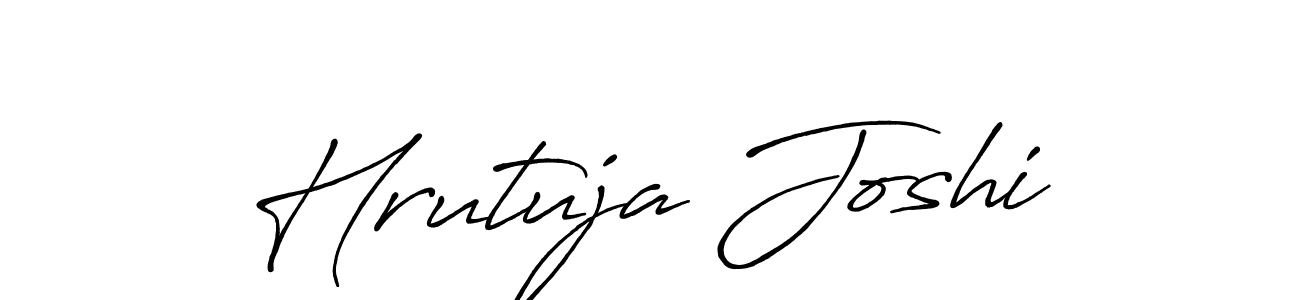 The best way (Antro_Vectra_Bolder) to make a short signature is to pick only two or three words in your name. The name Hrutuja Joshi include a total of six letters. For converting this name. Hrutuja Joshi signature style 7 images and pictures png