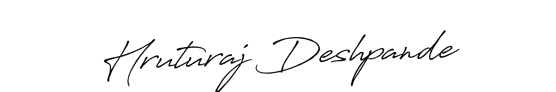 Antro_Vectra_Bolder is a professional signature style that is perfect for those who want to add a touch of class to their signature. It is also a great choice for those who want to make their signature more unique. Get Hruturaj Deshpande name to fancy signature for free. Hruturaj Deshpande signature style 7 images and pictures png