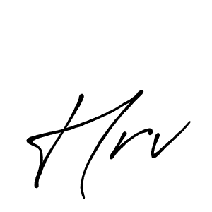 Create a beautiful signature design for name Hrv. With this signature (Antro_Vectra_Bolder) fonts, you can make a handwritten signature for free. Hrv signature style 7 images and pictures png