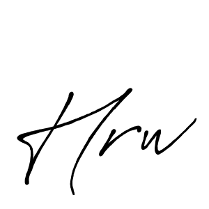 Hrw stylish signature style. Best Handwritten Sign (Antro_Vectra_Bolder) for my name. Handwritten Signature Collection Ideas for my name Hrw. Hrw signature style 7 images and pictures png