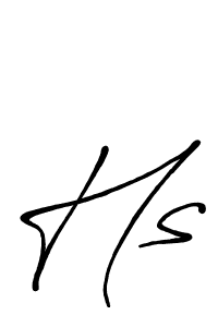 Use a signature maker to create a handwritten signature online. With this signature software, you can design (Antro_Vectra_Bolder) your own signature for name Hs. Hs signature style 7 images and pictures png