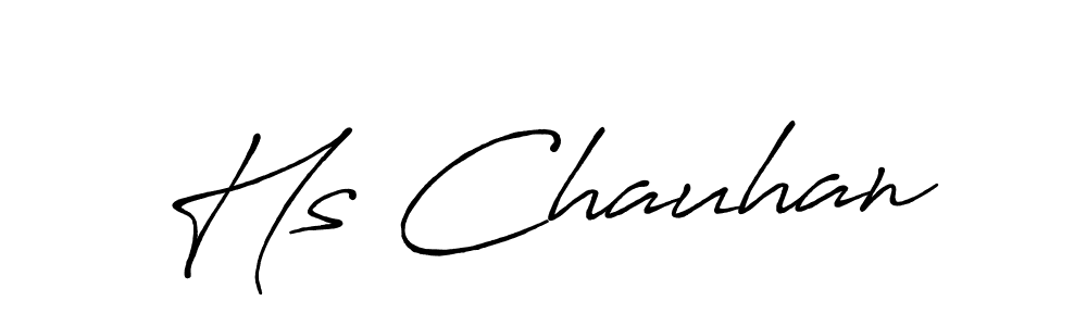 if you are searching for the best signature style for your name Hs Chauhan. so please give up your signature search. here we have designed multiple signature styles  using Antro_Vectra_Bolder. Hs Chauhan signature style 7 images and pictures png