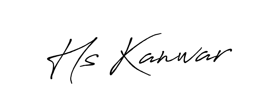 Also You can easily find your signature by using the search form. We will create Hs Kanwar name handwritten signature images for you free of cost using Antro_Vectra_Bolder sign style. Hs Kanwar signature style 7 images and pictures png