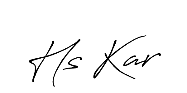 Also we have Hs Kar name is the best signature style. Create professional handwritten signature collection using Antro_Vectra_Bolder autograph style. Hs Kar signature style 7 images and pictures png