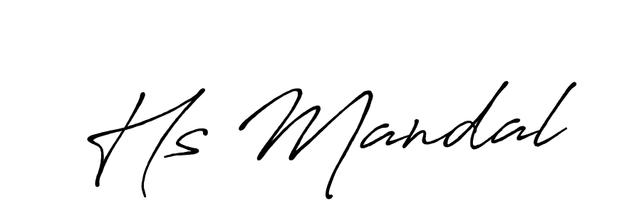 Create a beautiful signature design for name Hs Mandal. With this signature (Antro_Vectra_Bolder) fonts, you can make a handwritten signature for free. Hs Mandal signature style 7 images and pictures png