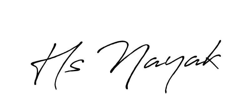 How to make Hs Nayak signature? Antro_Vectra_Bolder is a professional autograph style. Create handwritten signature for Hs Nayak name. Hs Nayak signature style 7 images and pictures png