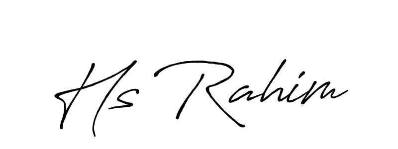 Use a signature maker to create a handwritten signature online. With this signature software, you can design (Antro_Vectra_Bolder) your own signature for name Hs Rahim. Hs Rahim signature style 7 images and pictures png