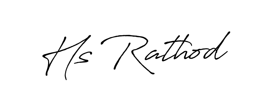 Hs Rathod stylish signature style. Best Handwritten Sign (Antro_Vectra_Bolder) for my name. Handwritten Signature Collection Ideas for my name Hs Rathod. Hs Rathod signature style 7 images and pictures png