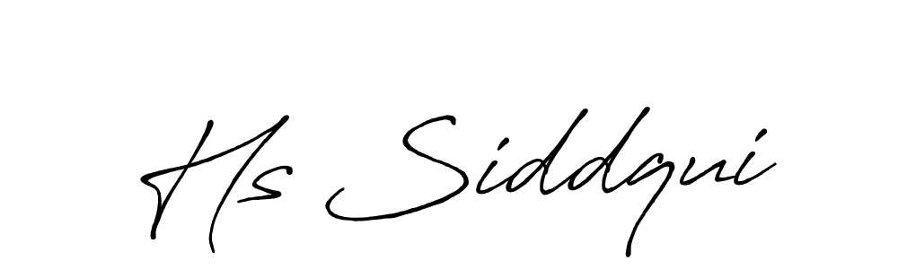 How to make Hs Siddqui name signature. Use Antro_Vectra_Bolder style for creating short signs online. This is the latest handwritten sign. Hs Siddqui signature style 7 images and pictures png