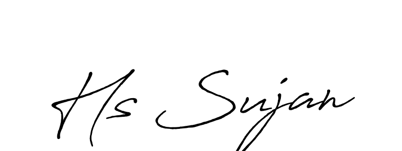 Hs Sujan stylish signature style. Best Handwritten Sign (Antro_Vectra_Bolder) for my name. Handwritten Signature Collection Ideas for my name Hs Sujan. Hs Sujan signature style 7 images and pictures png