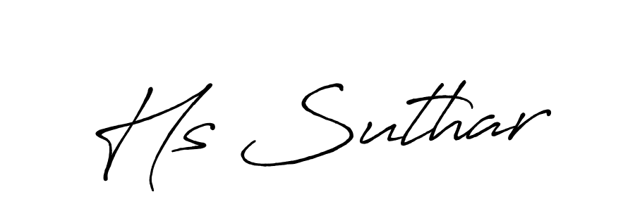 The best way (Antro_Vectra_Bolder) to make a short signature is to pick only two or three words in your name. The name Hs Suthar include a total of six letters. For converting this name. Hs Suthar signature style 7 images and pictures png