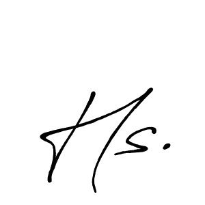 Make a beautiful signature design for name Hs.. With this signature (Antro_Vectra_Bolder) style, you can create a handwritten signature for free. Hs. signature style 7 images and pictures png