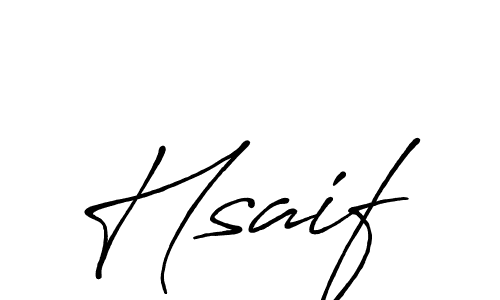 Hsaif stylish signature style. Best Handwritten Sign (Antro_Vectra_Bolder) for my name. Handwritten Signature Collection Ideas for my name Hsaif. Hsaif signature style 7 images and pictures png