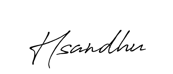 Also we have Hsandhu name is the best signature style. Create professional handwritten signature collection using Antro_Vectra_Bolder autograph style. Hsandhu signature style 7 images and pictures png