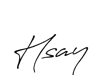 Hsay stylish signature style. Best Handwritten Sign (Antro_Vectra_Bolder) for my name. Handwritten Signature Collection Ideas for my name Hsay. Hsay signature style 7 images and pictures png