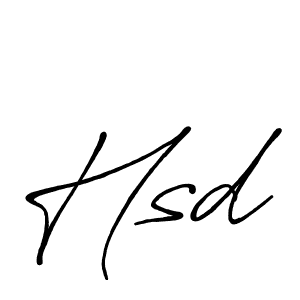 You should practise on your own different ways (Antro_Vectra_Bolder) to write your name (Hsd) in signature. don't let someone else do it for you. Hsd signature style 7 images and pictures png