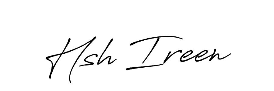 Use a signature maker to create a handwritten signature online. With this signature software, you can design (Antro_Vectra_Bolder) your own signature for name Hsh Ireen. Hsh Ireen signature style 7 images and pictures png