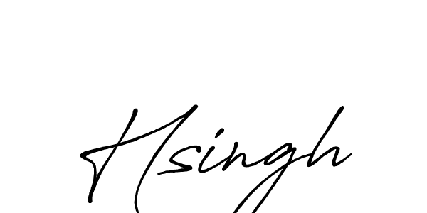 Use a signature maker to create a handwritten signature online. With this signature software, you can design (Antro_Vectra_Bolder) your own signature for name Hsingh. Hsingh signature style 7 images and pictures png