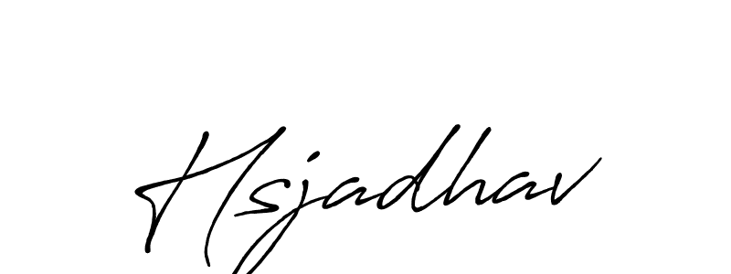 Use a signature maker to create a handwritten signature online. With this signature software, you can design (Antro_Vectra_Bolder) your own signature for name Hsjadhav. Hsjadhav signature style 7 images and pictures png