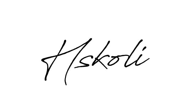Also You can easily find your signature by using the search form. We will create Hskoli name handwritten signature images for you free of cost using Antro_Vectra_Bolder sign style. Hskoli signature style 7 images and pictures png