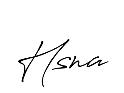 Create a beautiful signature design for name Hsna. With this signature (Antro_Vectra_Bolder) fonts, you can make a handwritten signature for free. Hsna signature style 7 images and pictures png